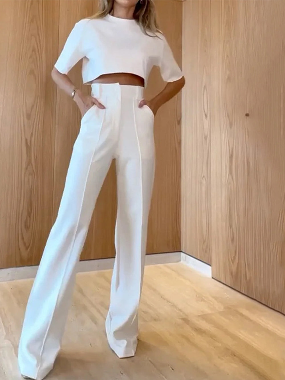 Set Contour Top & Kapesní široké nohavice