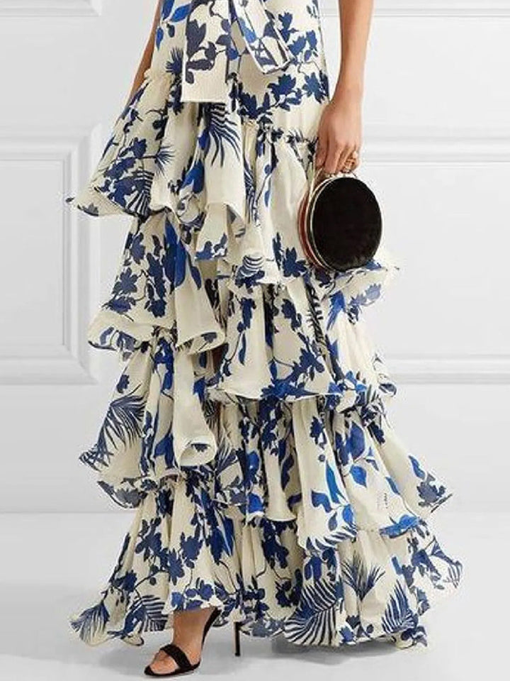 Bağcıklı Lolita Salıncak Etek Maxi Elbise