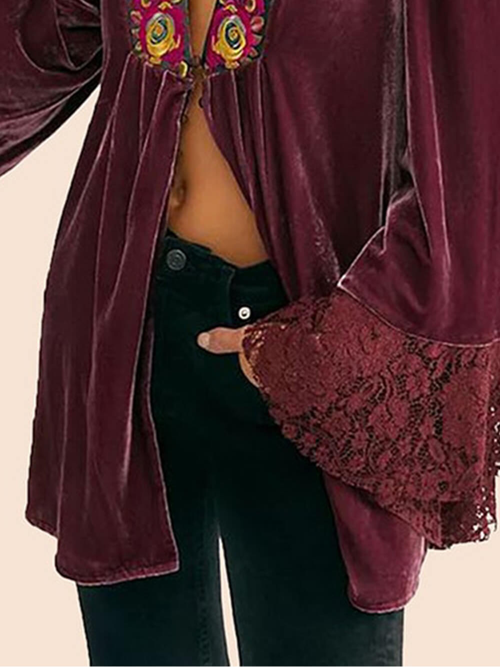 Free People Wanderlust Velvet Jacket