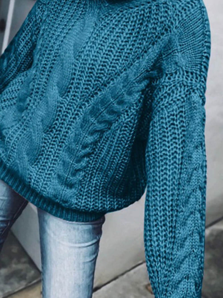Turtleneck strikket sweater