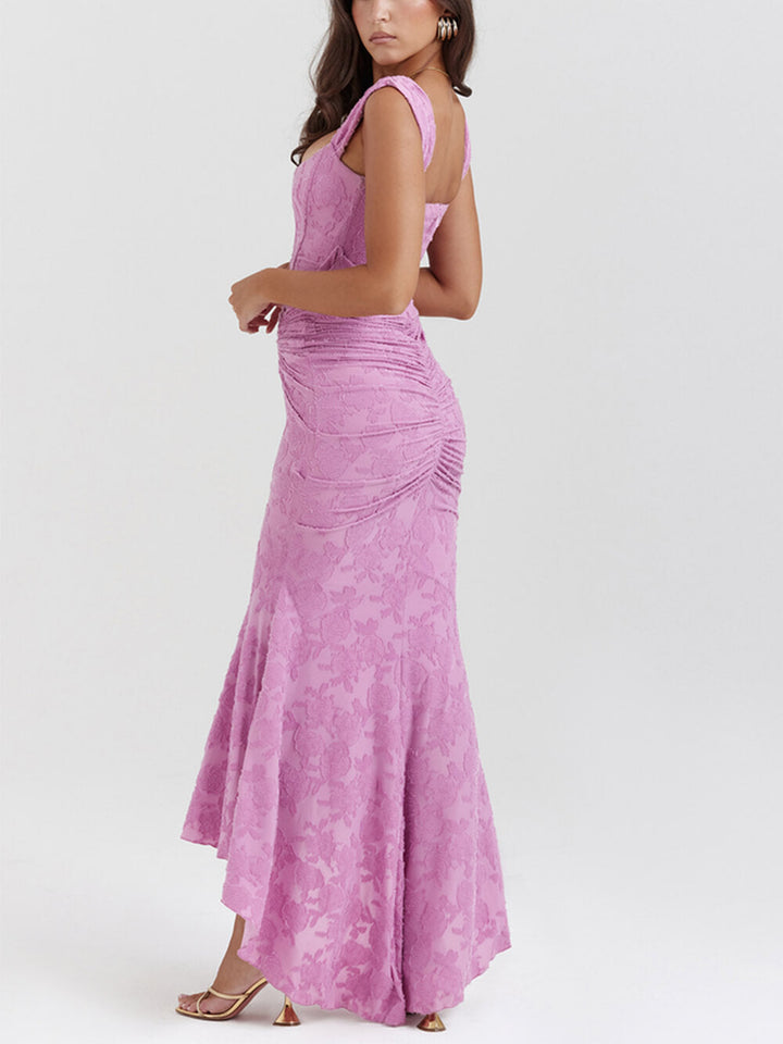 Pink Floral Maxi Dress