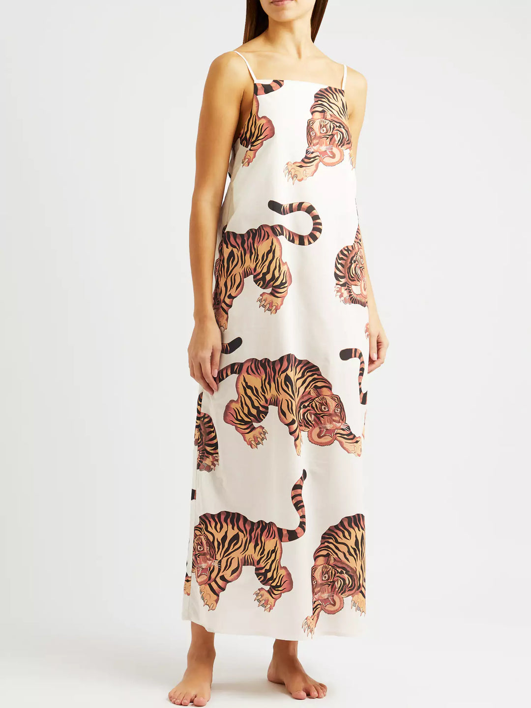 Shoulder Strap 100%Cotton Dress - Tigre