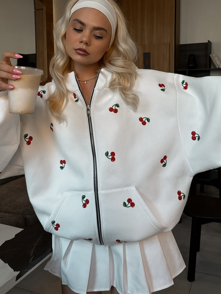 Sweatshirt com fecho éclair na moda
