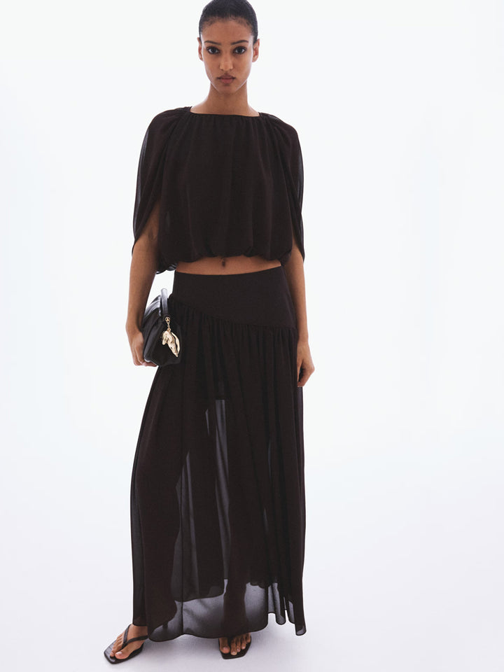 Set gonna corta e mantella Sheer Cocoon