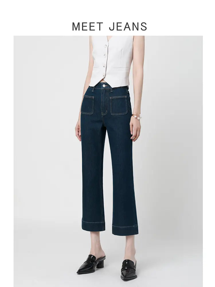 Petite Flare jeans med høy midje