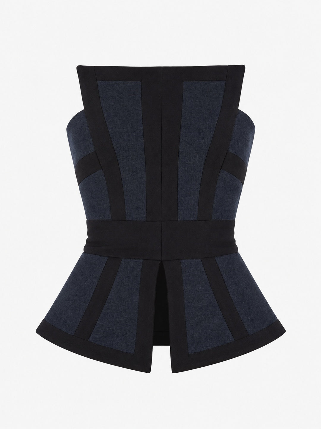 Struktureret peplum-korsettop
