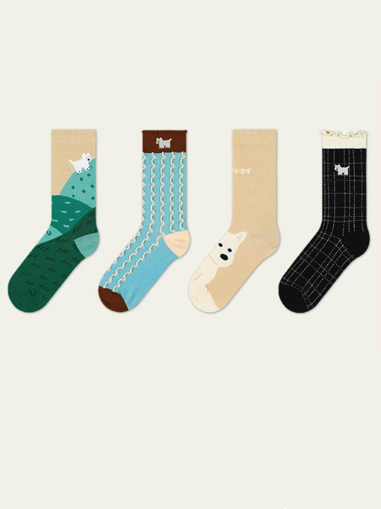 Cute na Cartoon Puppy Socks