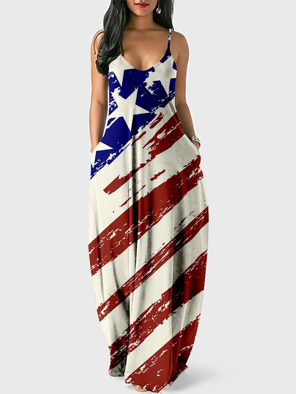 Independence Day Print Cami-kjole