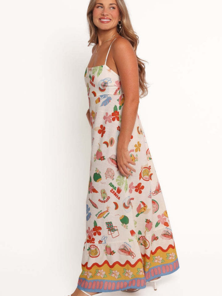 Vestido sencillo sin mangas con tirantes