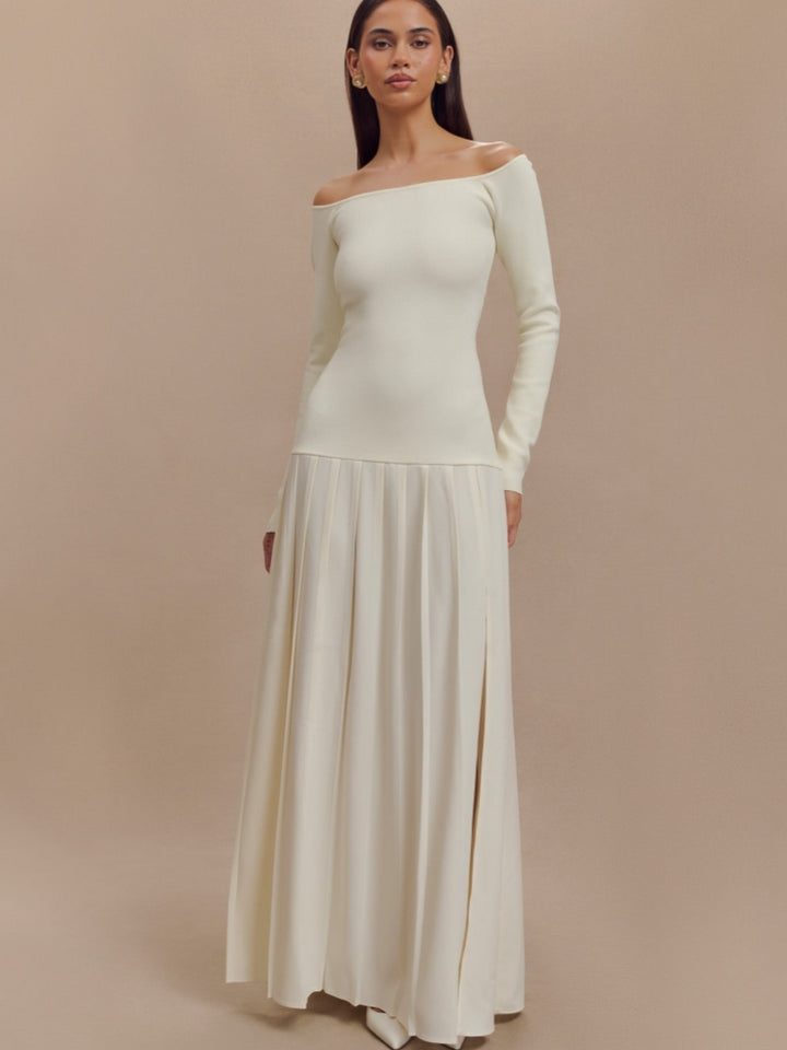 Robe midi sans manches en lin à taille basse