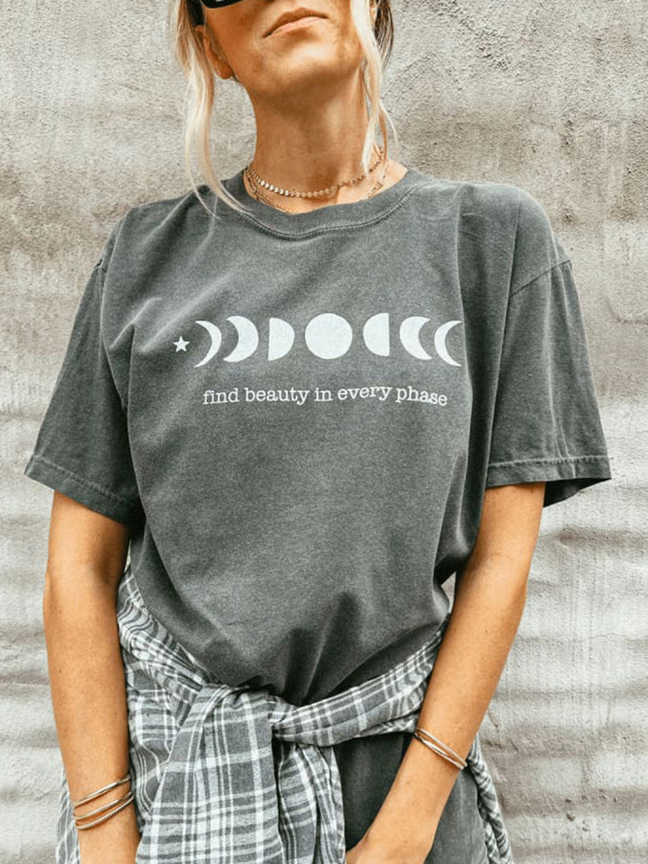 T-shirt graphique phase de lune