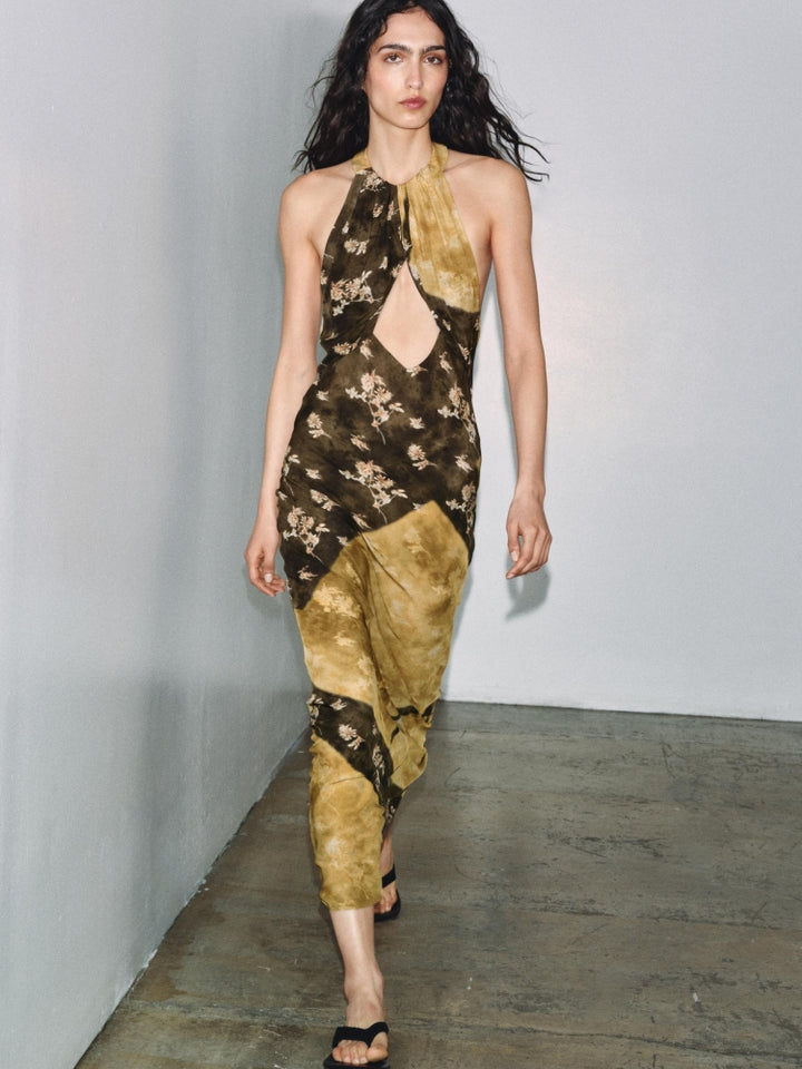 Printed Halter Dress