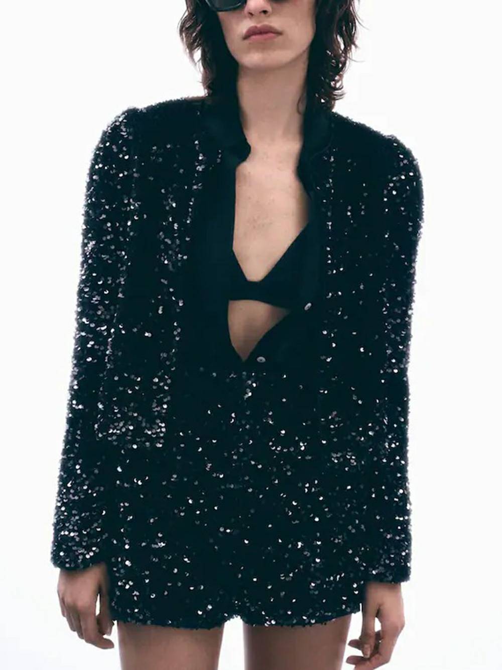 Sequin Embroidered Jacket at Shorts