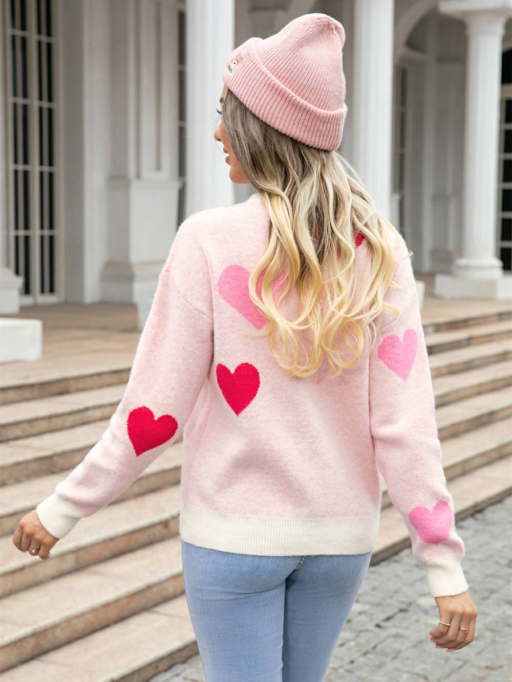 Sweetheart Cozy Knit Pullover Genser