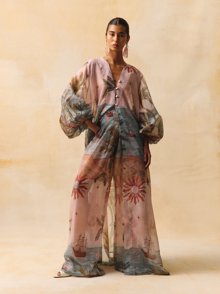 Surya Cape Top & Pant Set
