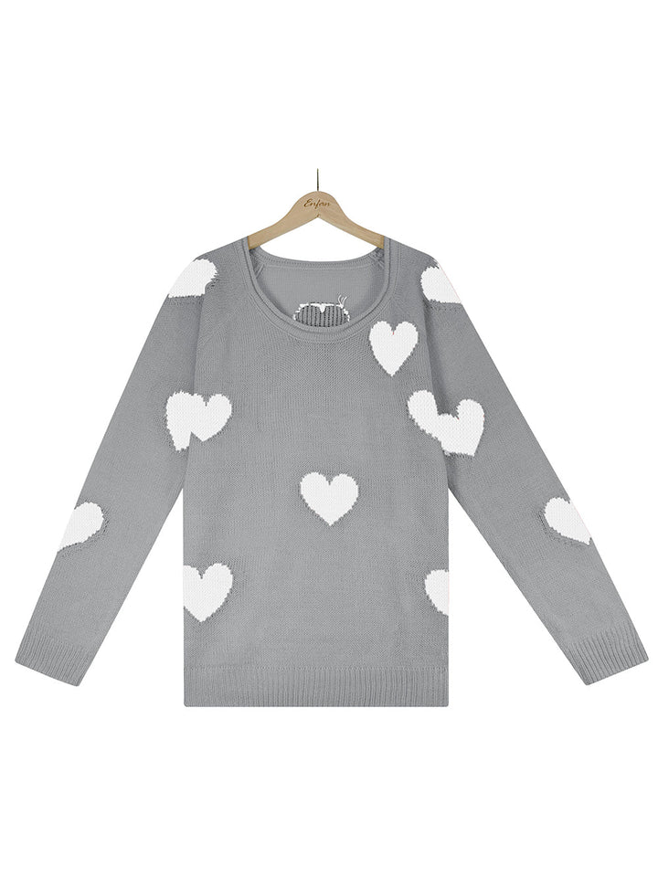 Pull en tricot à col en V pour la Saint-Valentin