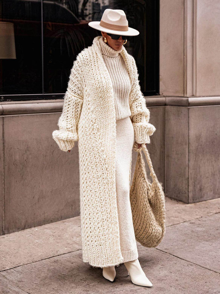 Ivory Houd Me Dichtbij Sjaalkraag Cardigan