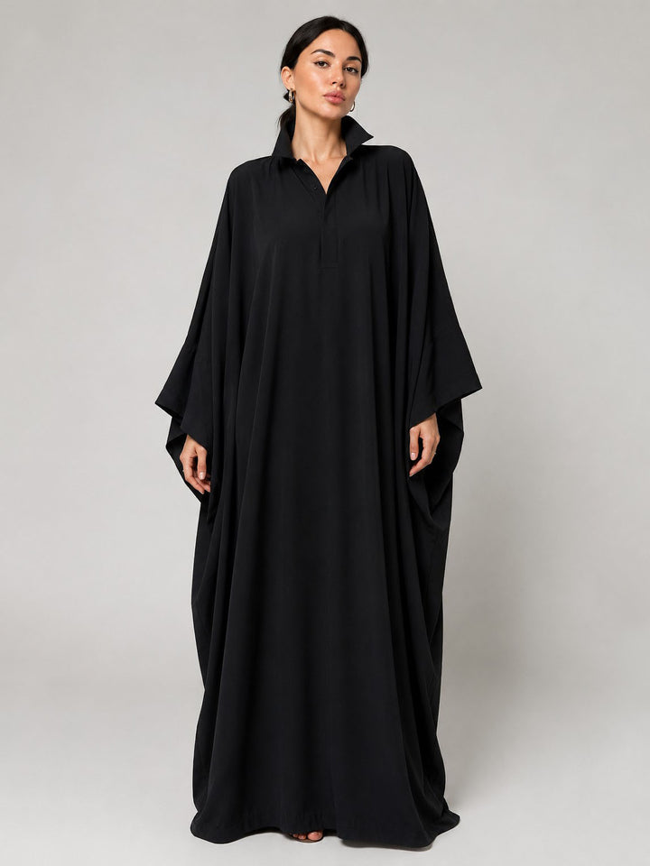 Oversized Draped Kaftan Maxi Dress