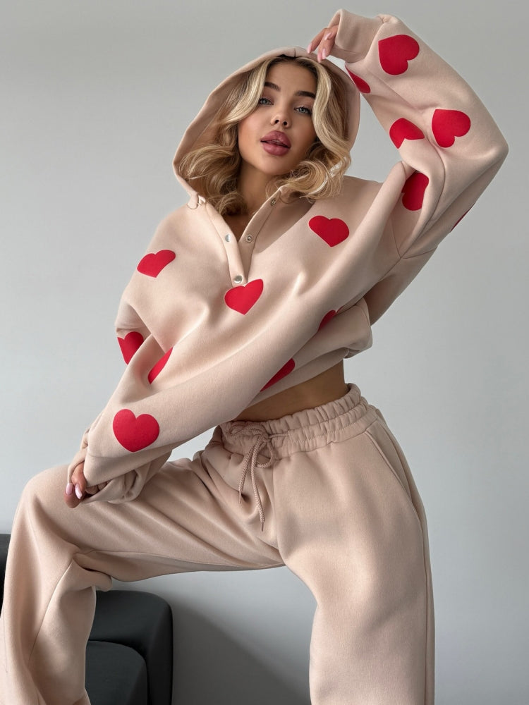 Heart Design Hoodi
