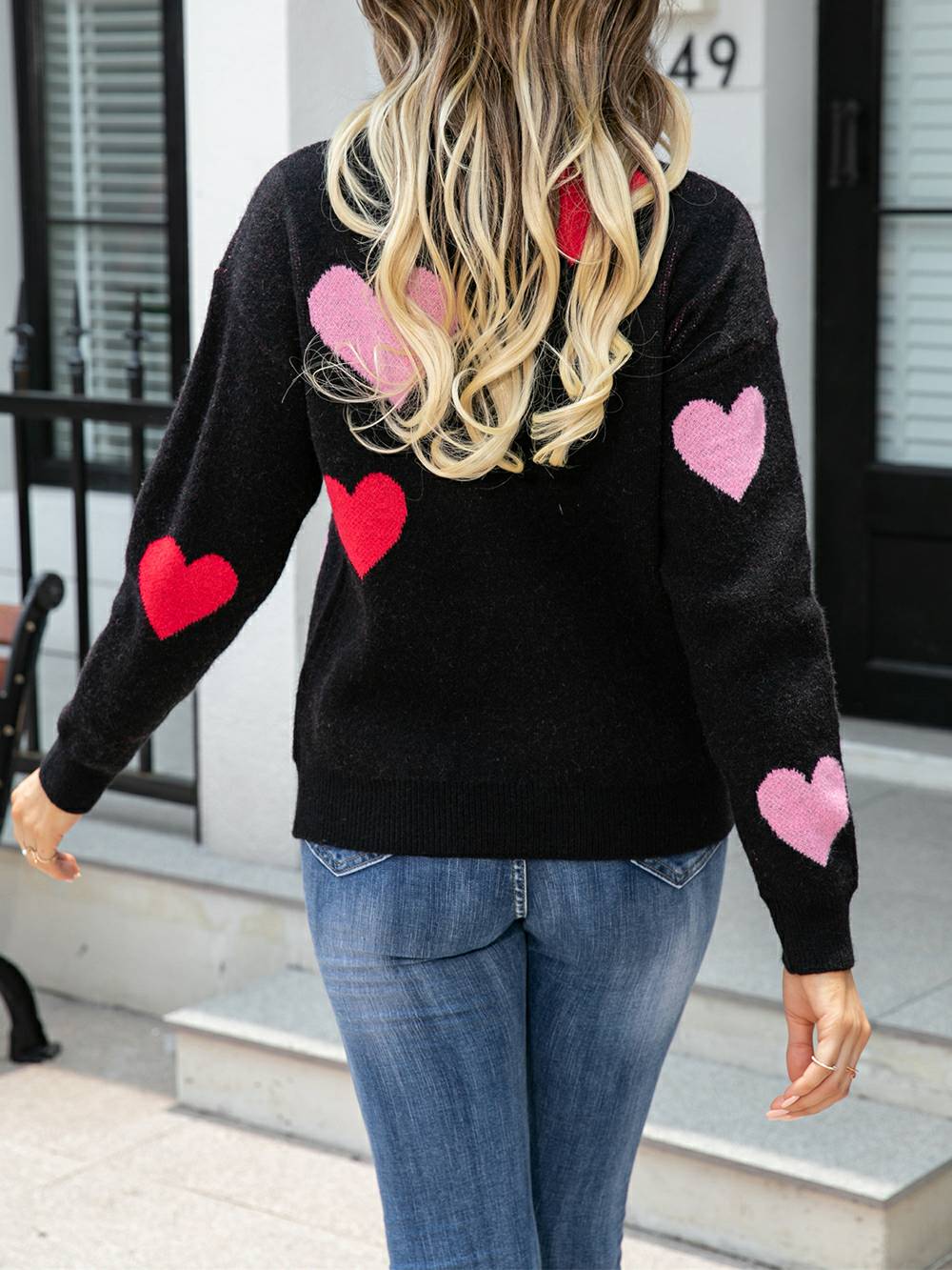Sweetheart Cozy Knit Pullover Genser