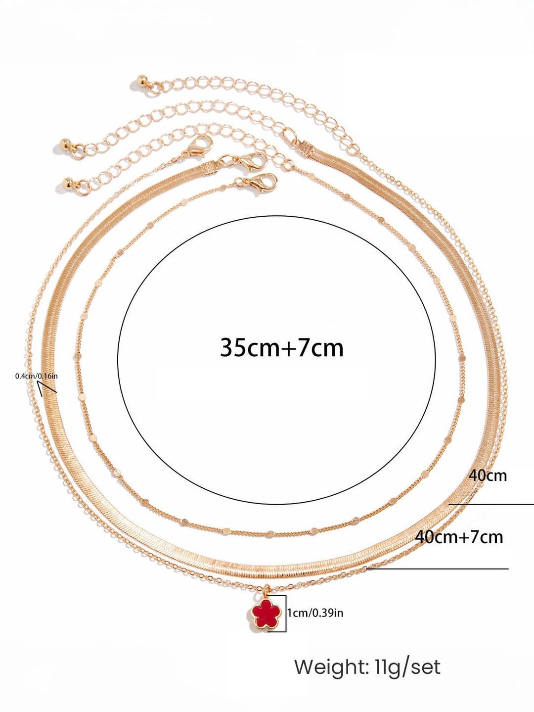 Colar de corrente de serpente arco-íris trevo