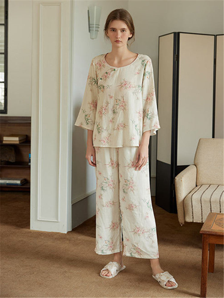 Eco-Friendly  Fiber Printed Pajama Set