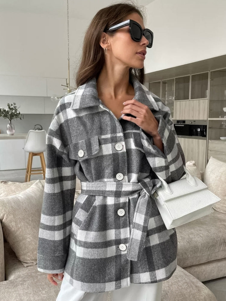 Chemise décontractée à carreaux