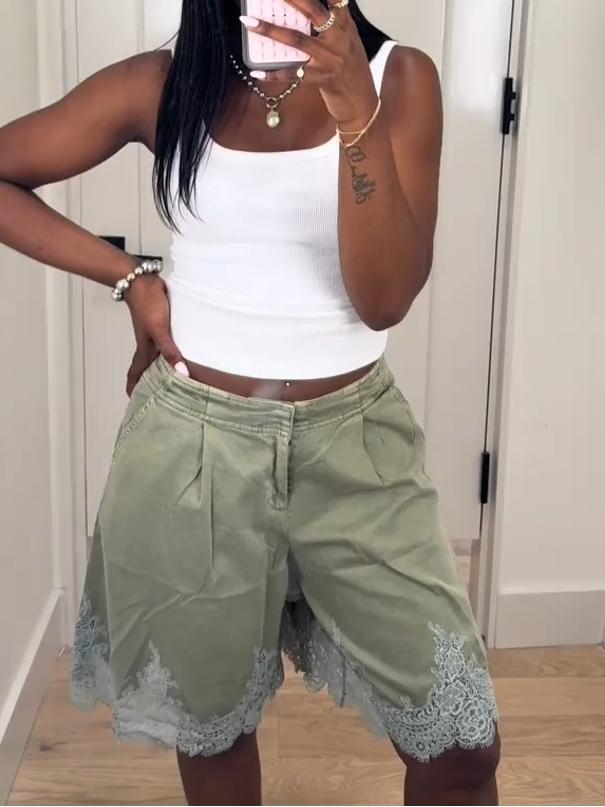 Sage Lace Wanderer-shorts