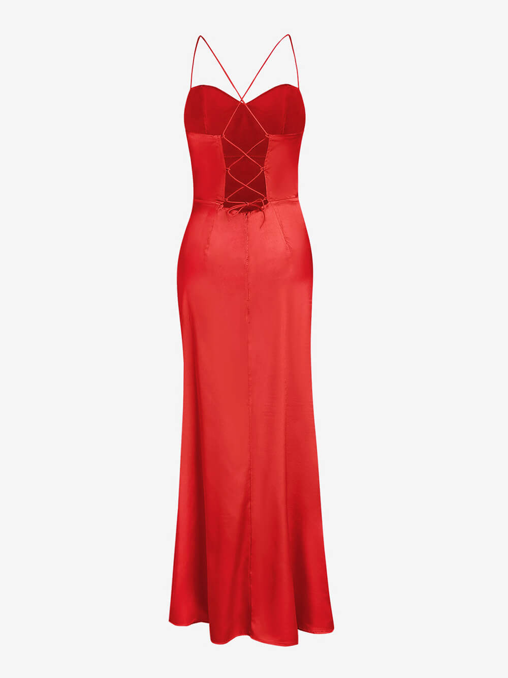 Vestido maxi justo de cetim