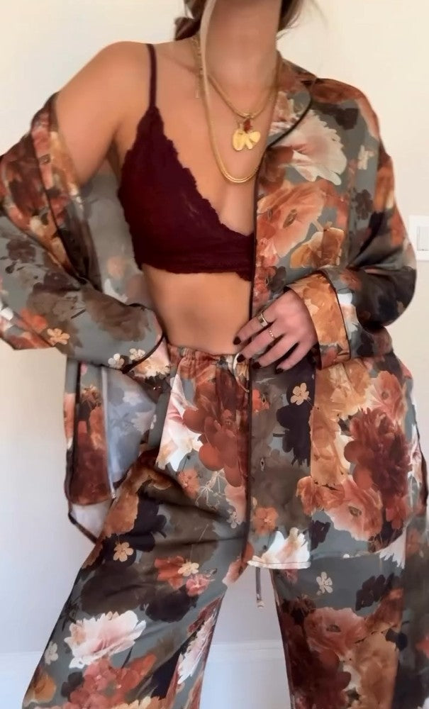Pigiama in raso Peony