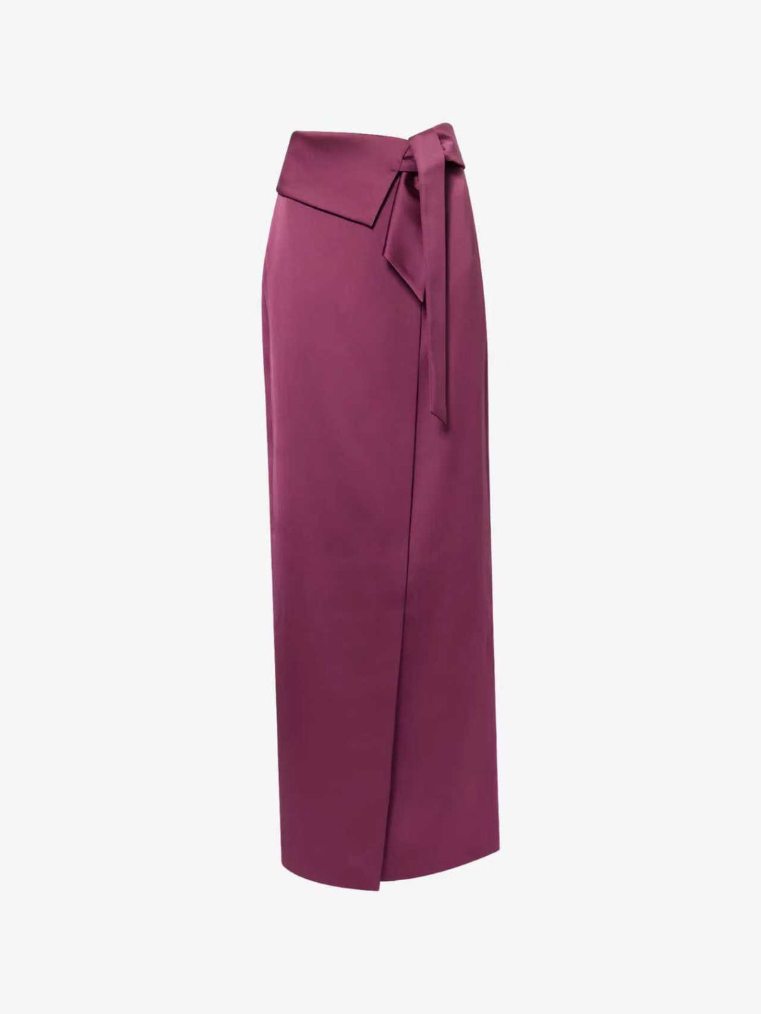Merlot Knit Top Satin Skirt Set