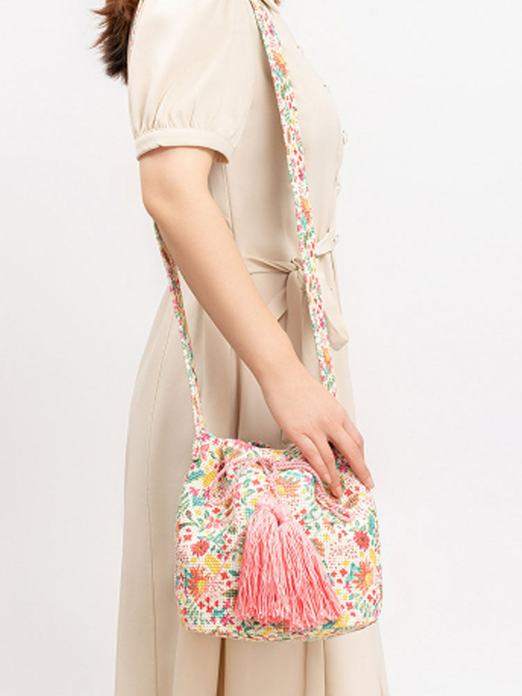 Sac à bandoulière en toile imprimée