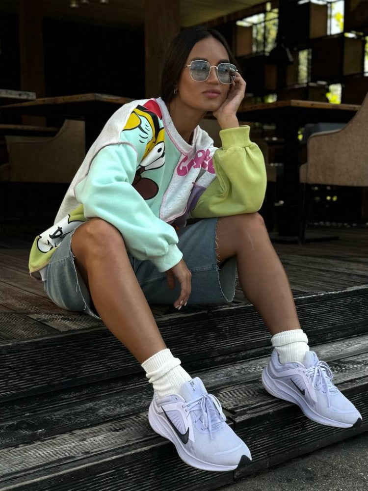 Anime Print Sweatshirt