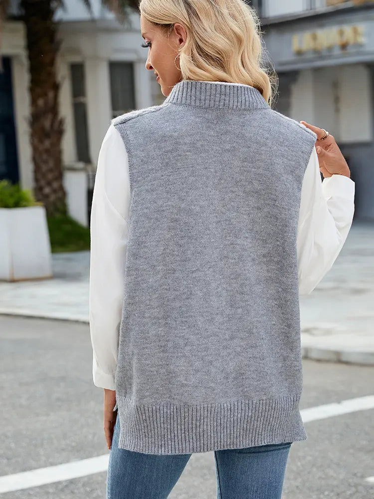 Gilet in Maglia Relaxed a V