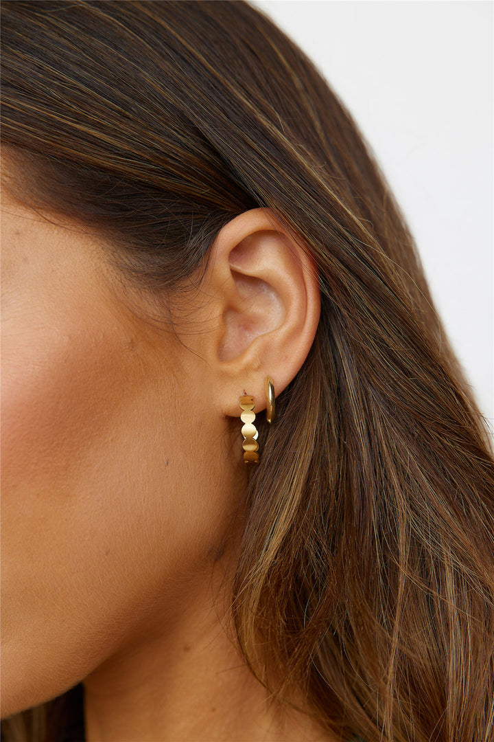 18k Gold Plated Ares World Earrings Gold
