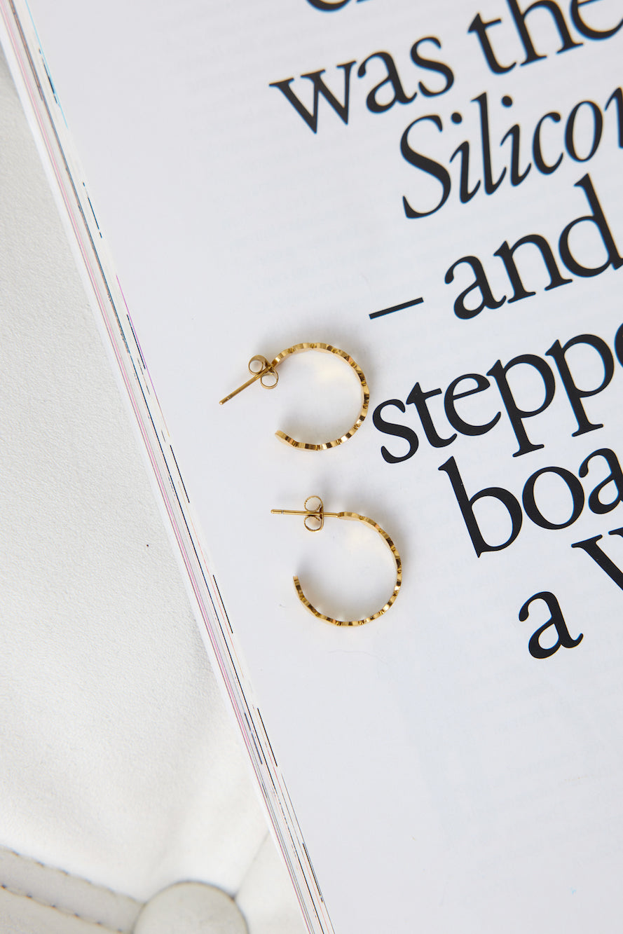 Επιχρυσωμένα 18 καρατίων Ares World Earrings Gold