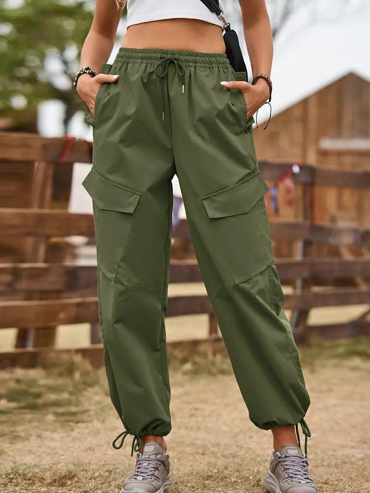 Pantalones cargo jogger con cordón de estilo urbano