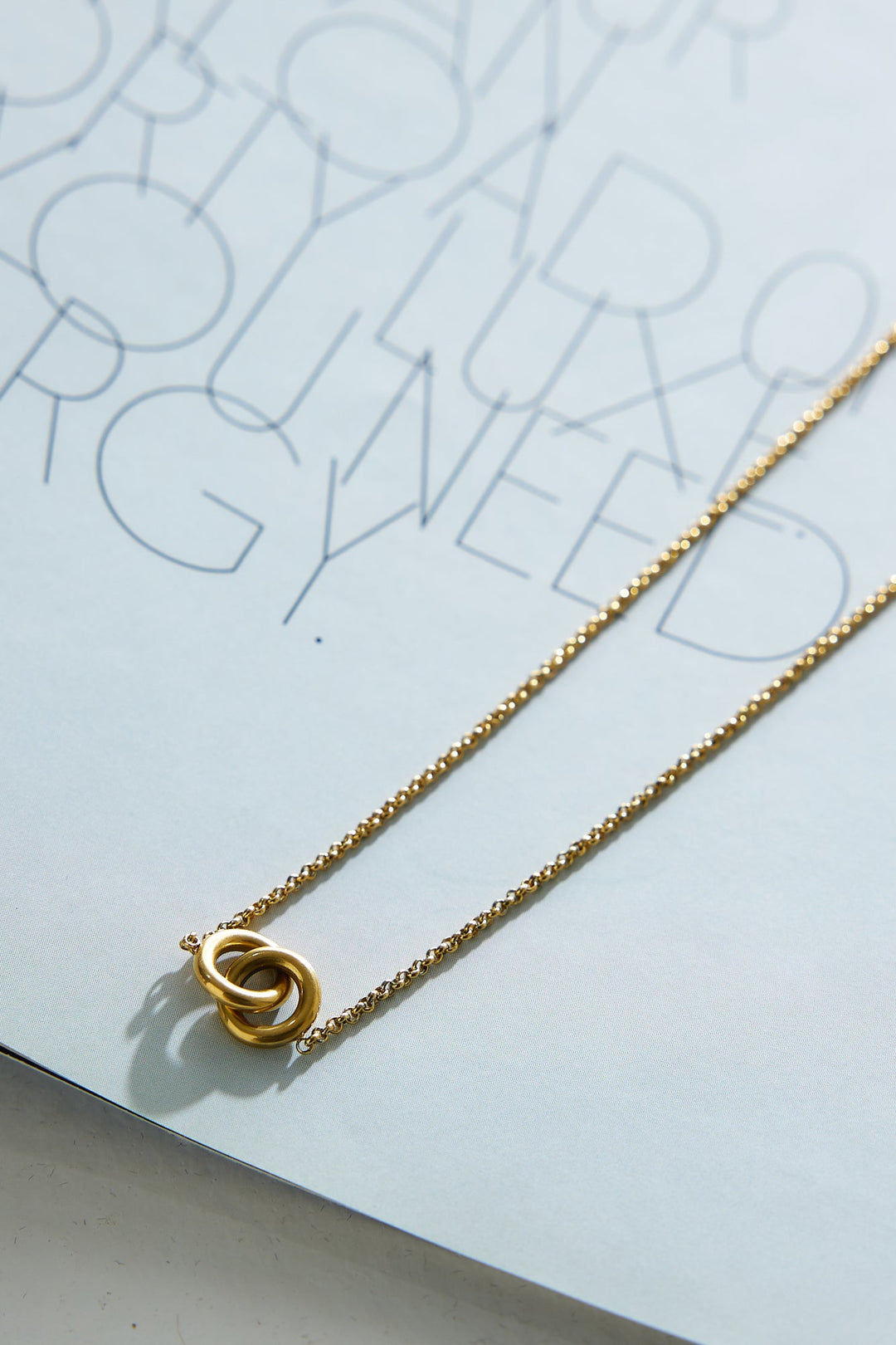 18k Gold Plated Our Rings Of Love Necklace Gold