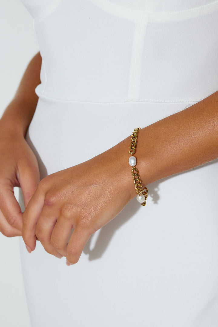 18k Gold Plated Chain na Makikitang Bracelet Gold