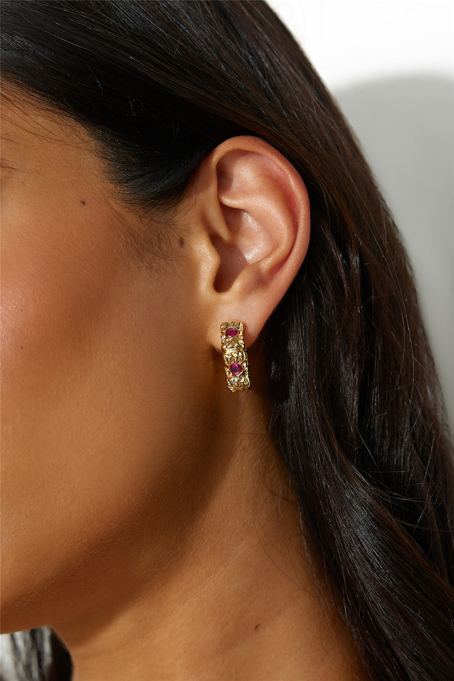 18k Gold Plated Gorg Gems Earrings Gold