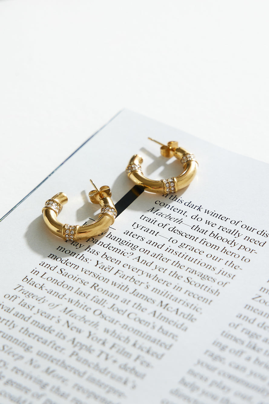 18k Gold Plated Dainty Hoops Gold