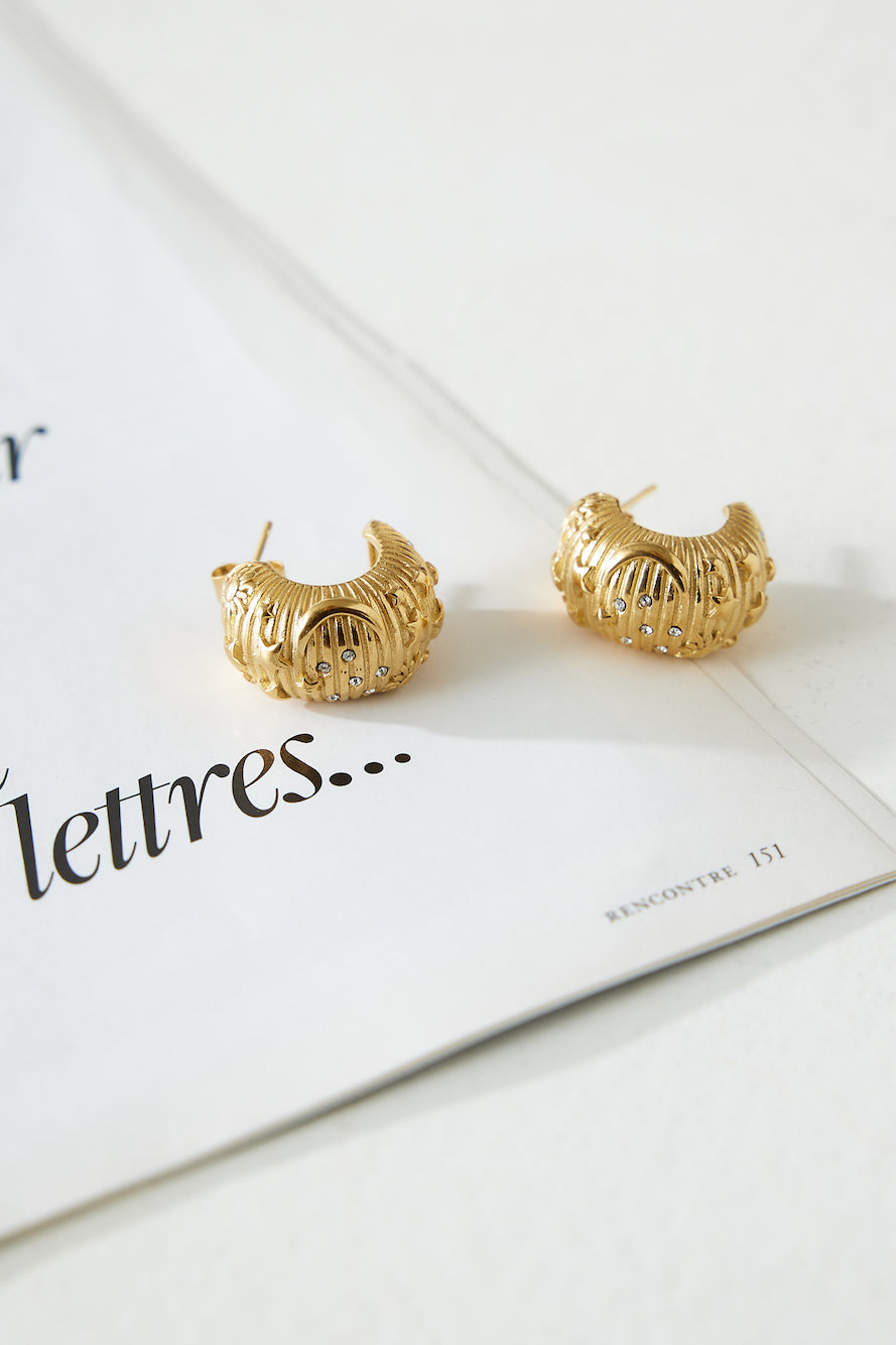 18k vergulde designer oorbellen goud