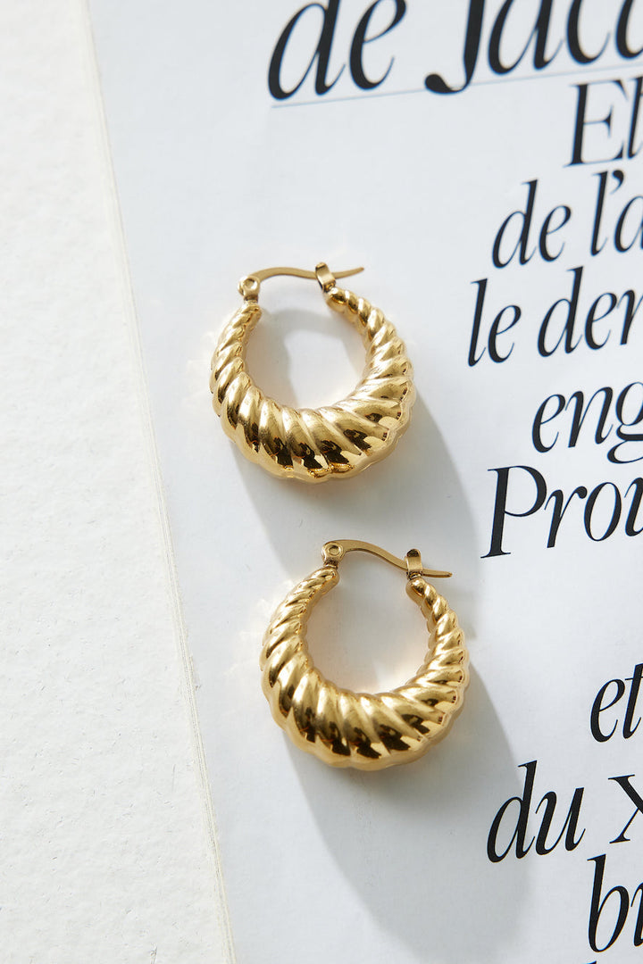 18k Gold Plated Need It Hoop Earrings Gold