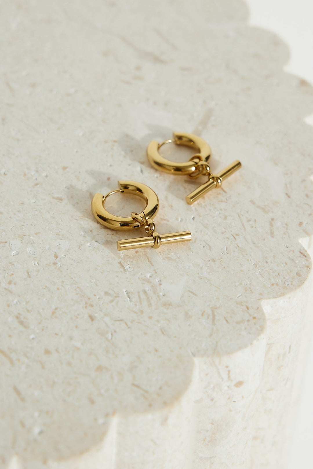 18k Gold Plated Classic Earrings Gold