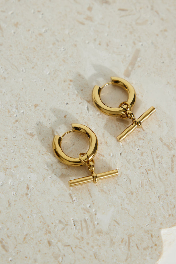 18k Gold Plated Classic Earrings Gold