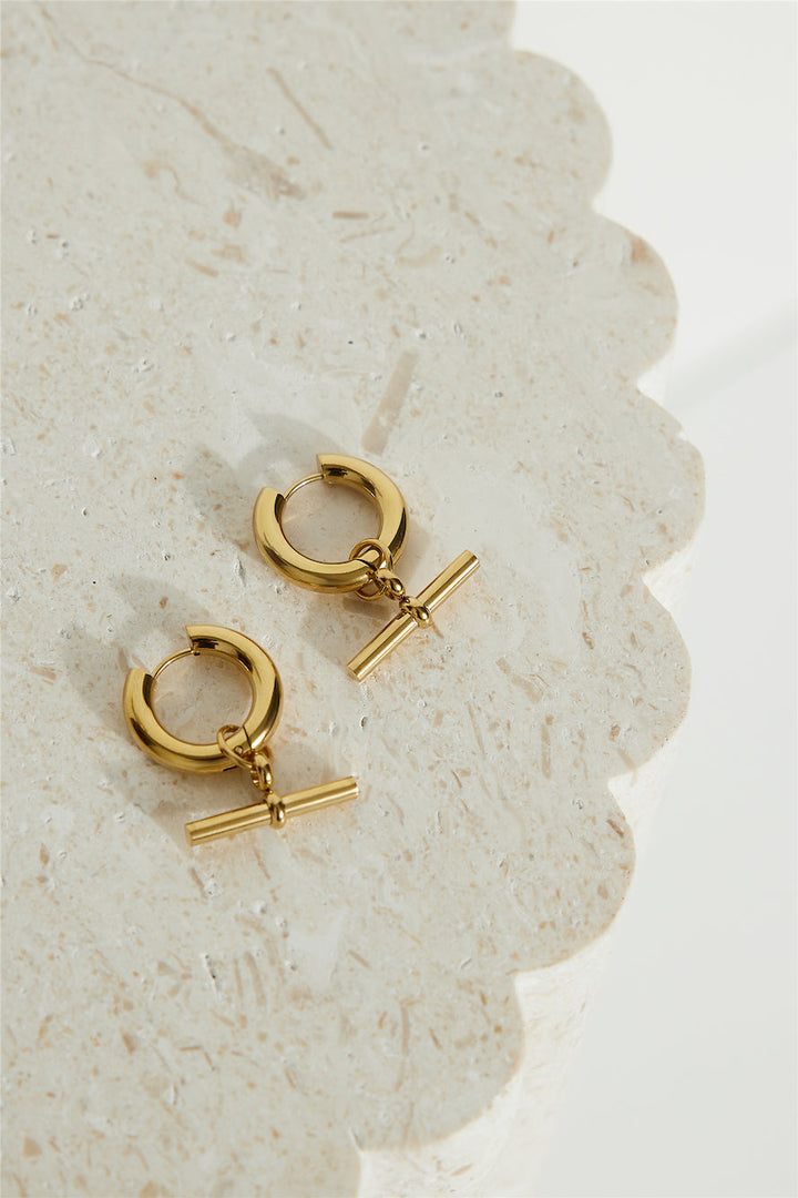 18k Gold Plated Classic Earrings Gold