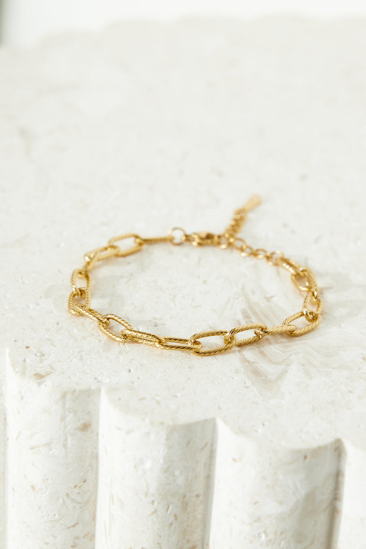 18k Gold Plated Chain Of Luxe Bracelet Gold
