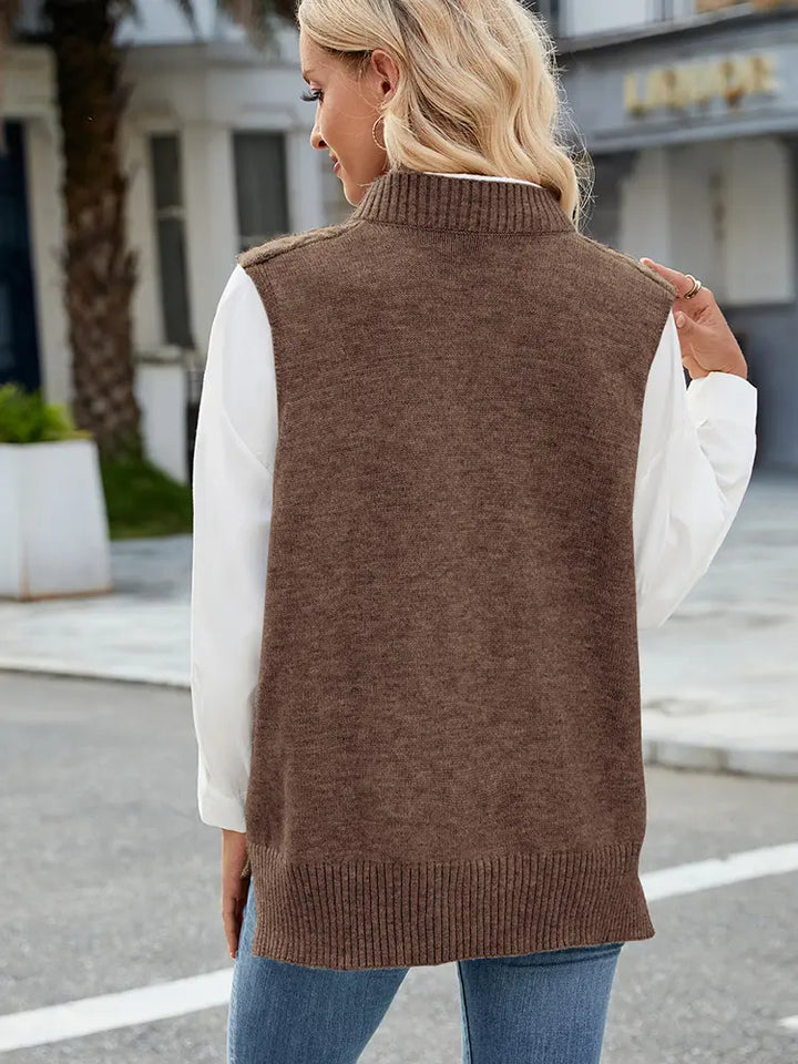 Gilet in Maglia Relaxed a V