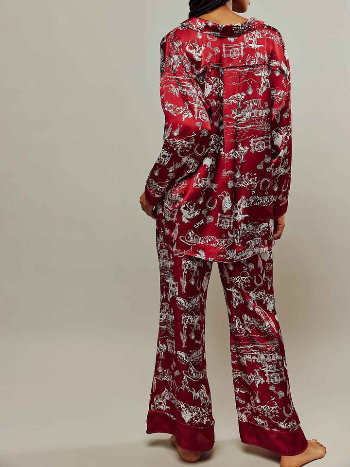 Rustieke pyjamaset met combo