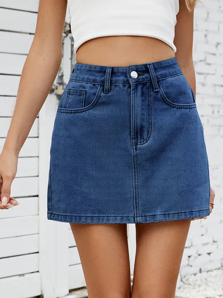 Trendiger vielseitiger Jeans-Minirock